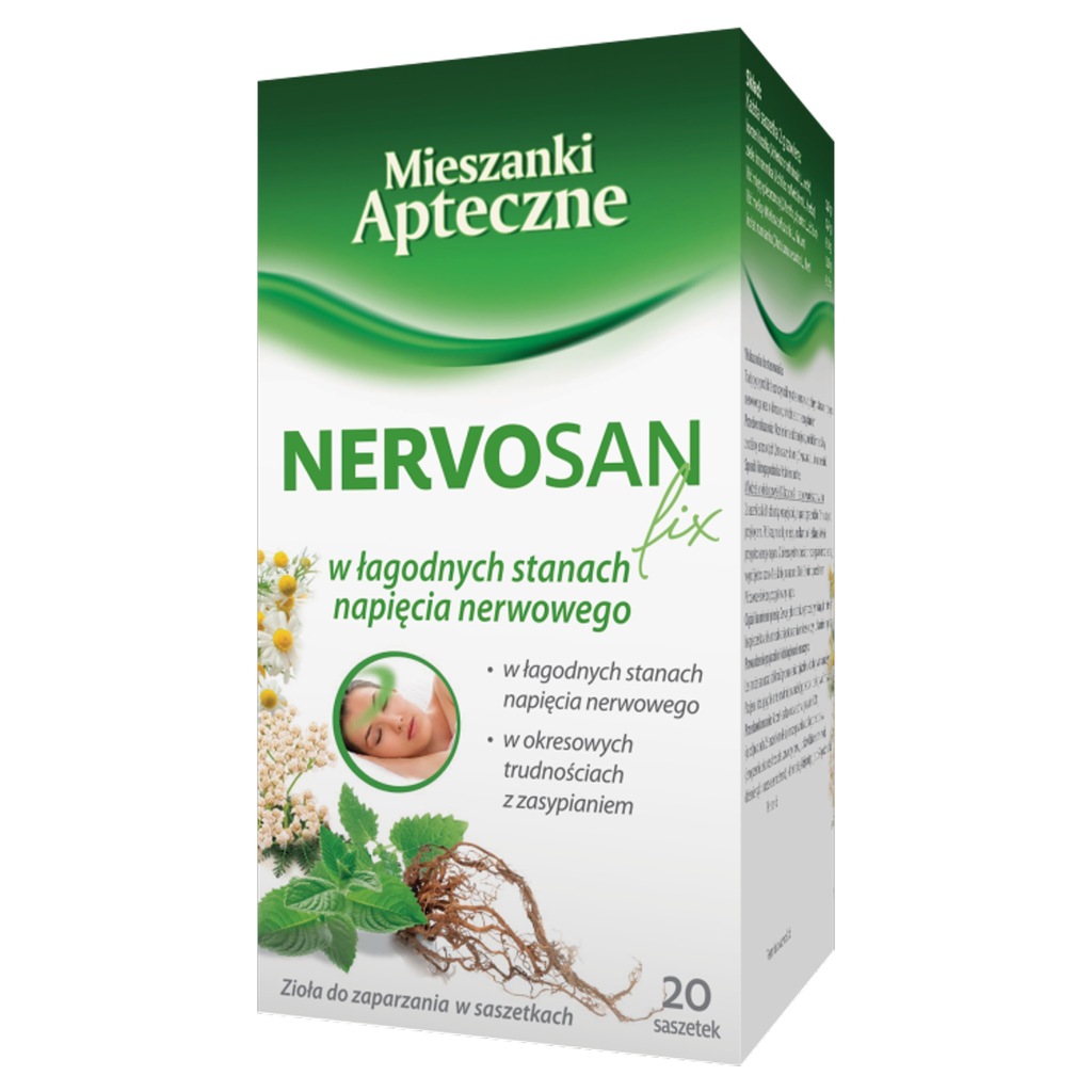 Nervosan fix Herbapol Lublin 20 saszetek napięcie nerwowe lek APTEKA