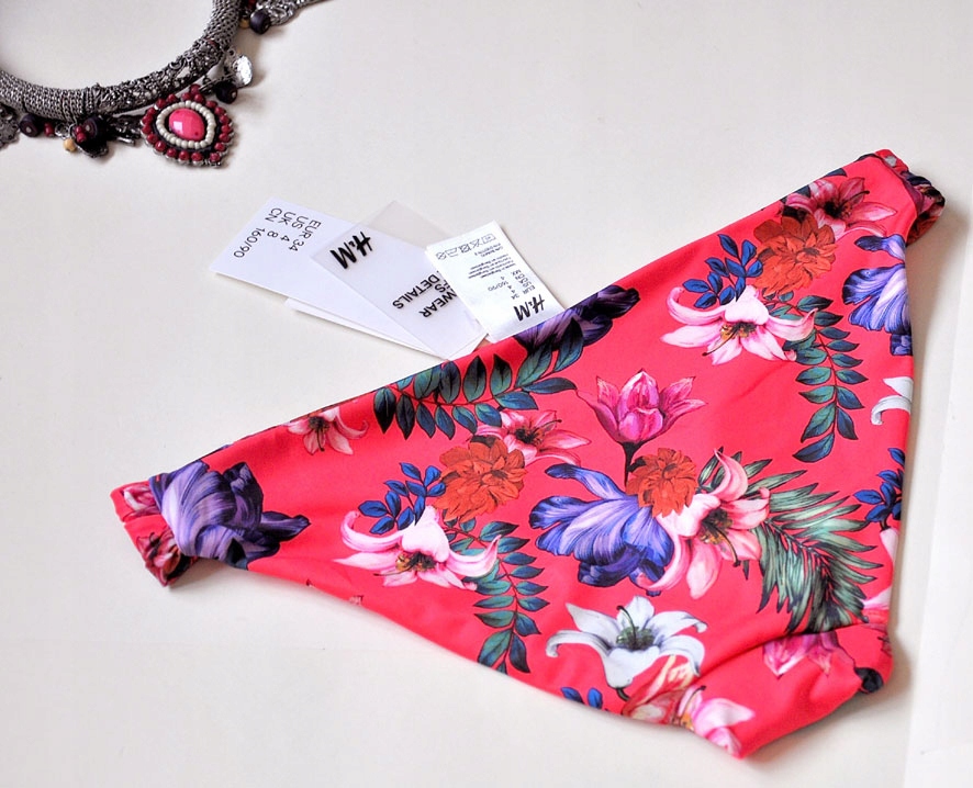 Dół od stroju H&M floral lilie biodrówki XS