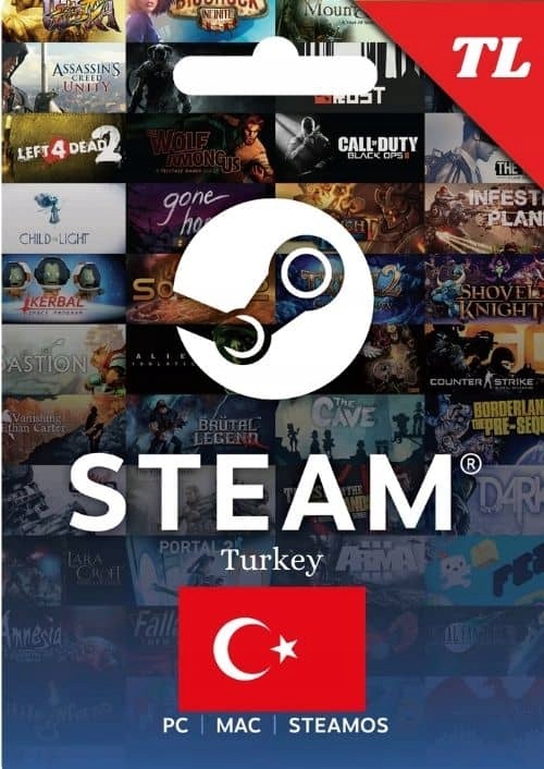 STEAM GIFT CARD 100 TR TL TRY TRL DOŁADOWANIE