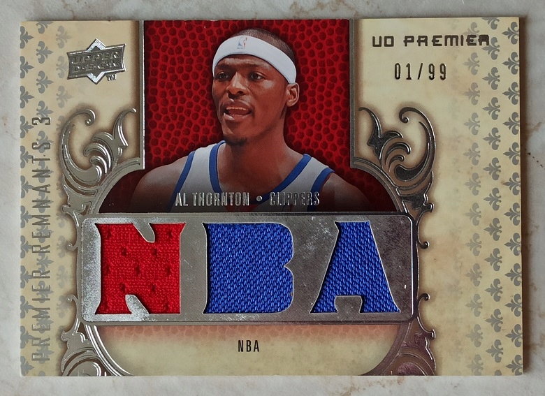 UD UPPER DECK PREMIER 2008-09 REMNANTS 3 AL THORNTON JERSEY 1/99