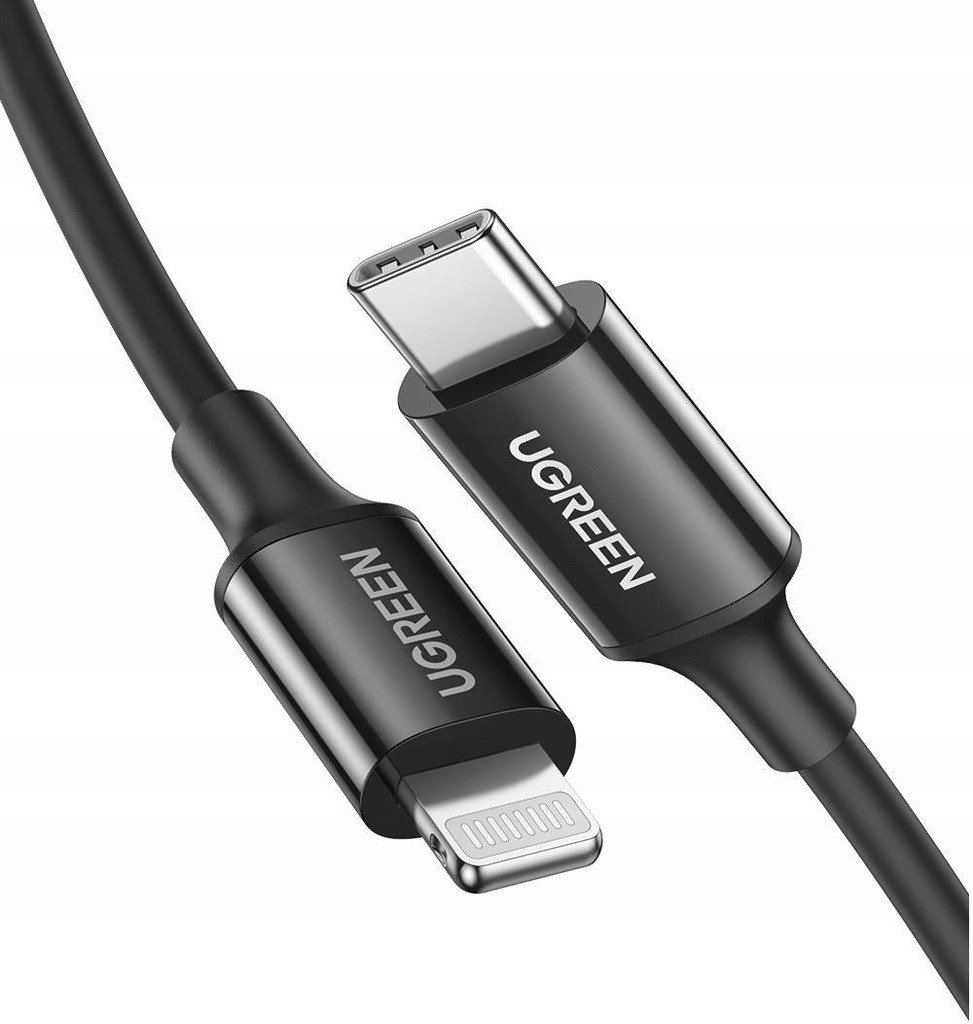 UGREEN Kabel USB-C do Lightning UGREEN US171, 36W, 2m (czarny) ]]