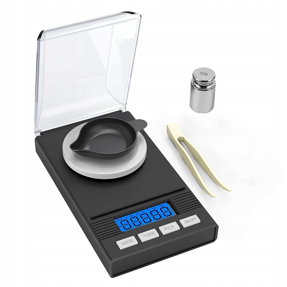 Waga precyzyjna 0,001G x 50G, waga miligramowa, cyfrowa kieszonkowa funkcja