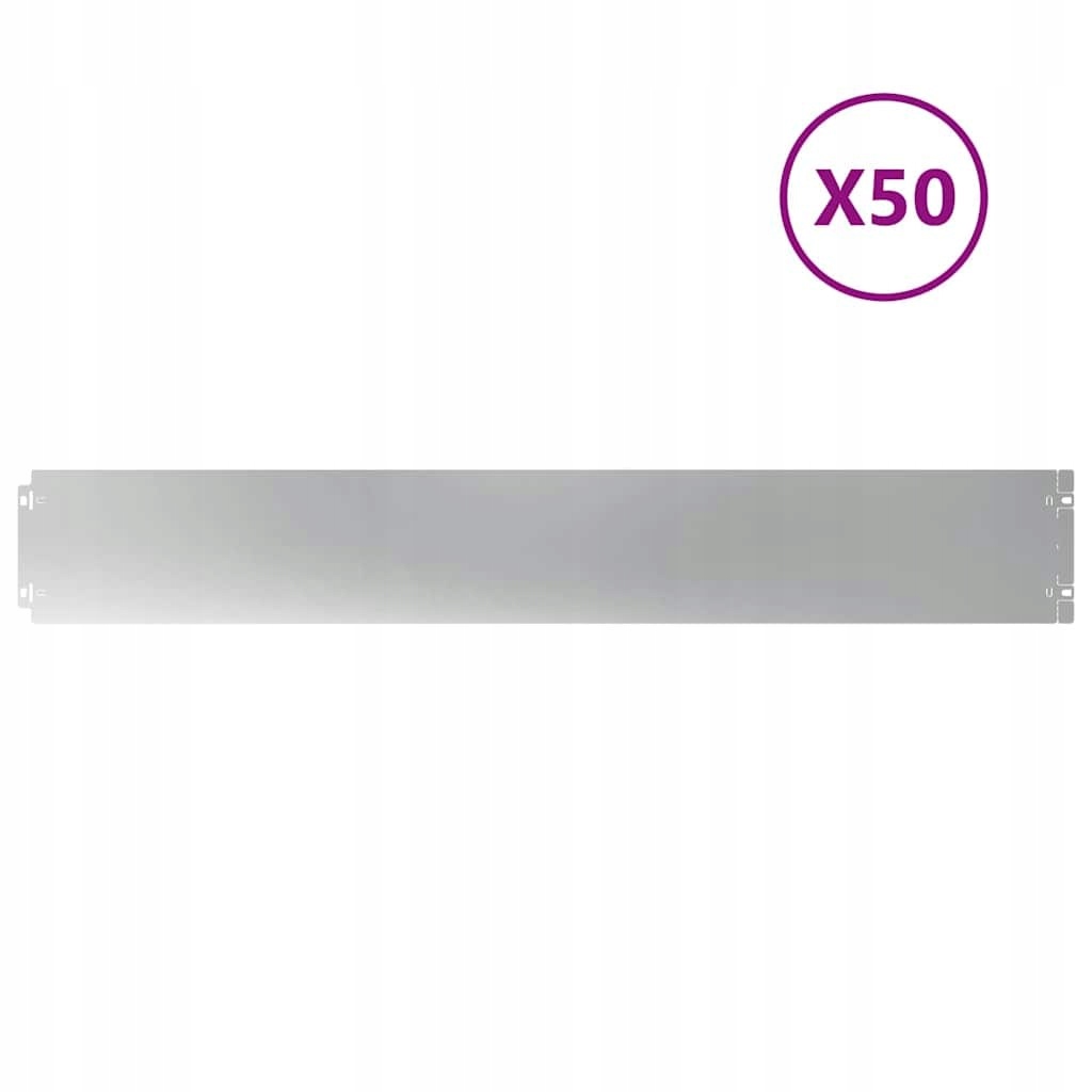 OBRZEŻA TRAWNIKOWE 50 SZT. 15X103CM STAL OCYNKOWANA