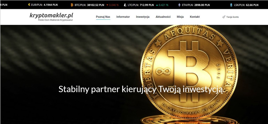 Kryptomakler.pl portal strona kryptowaluty bitcoin