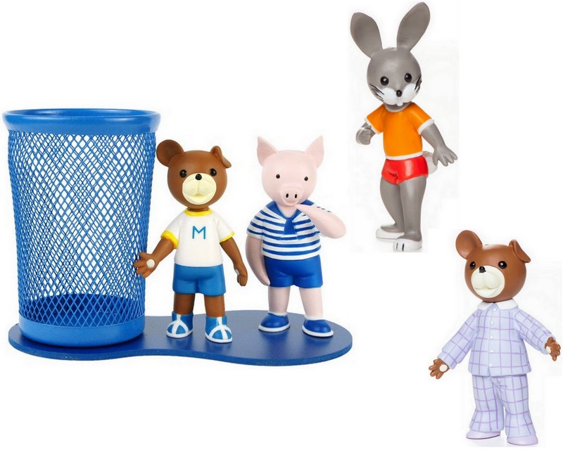 Miś Uszatek 2 figurki + przybornik Misia Uszatka