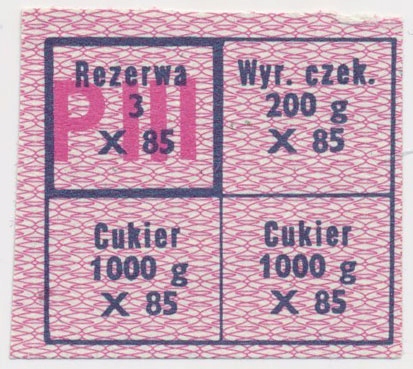 7526. Kartka żywnościowa, PIII - 1985 październik