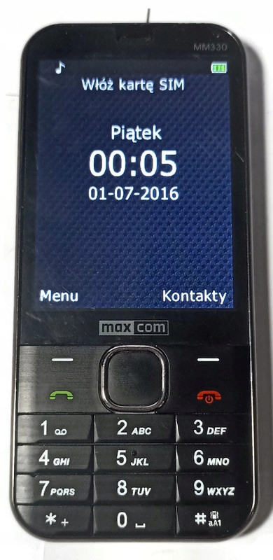 Telefon komórkowy Maxcom MM330 64 MB / 128 MB czarny