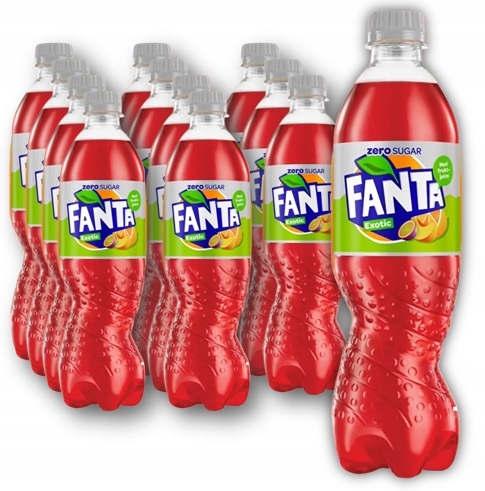 12 x 850ml FANTA EXOTIC ZERO bez cukru napój gaz.
