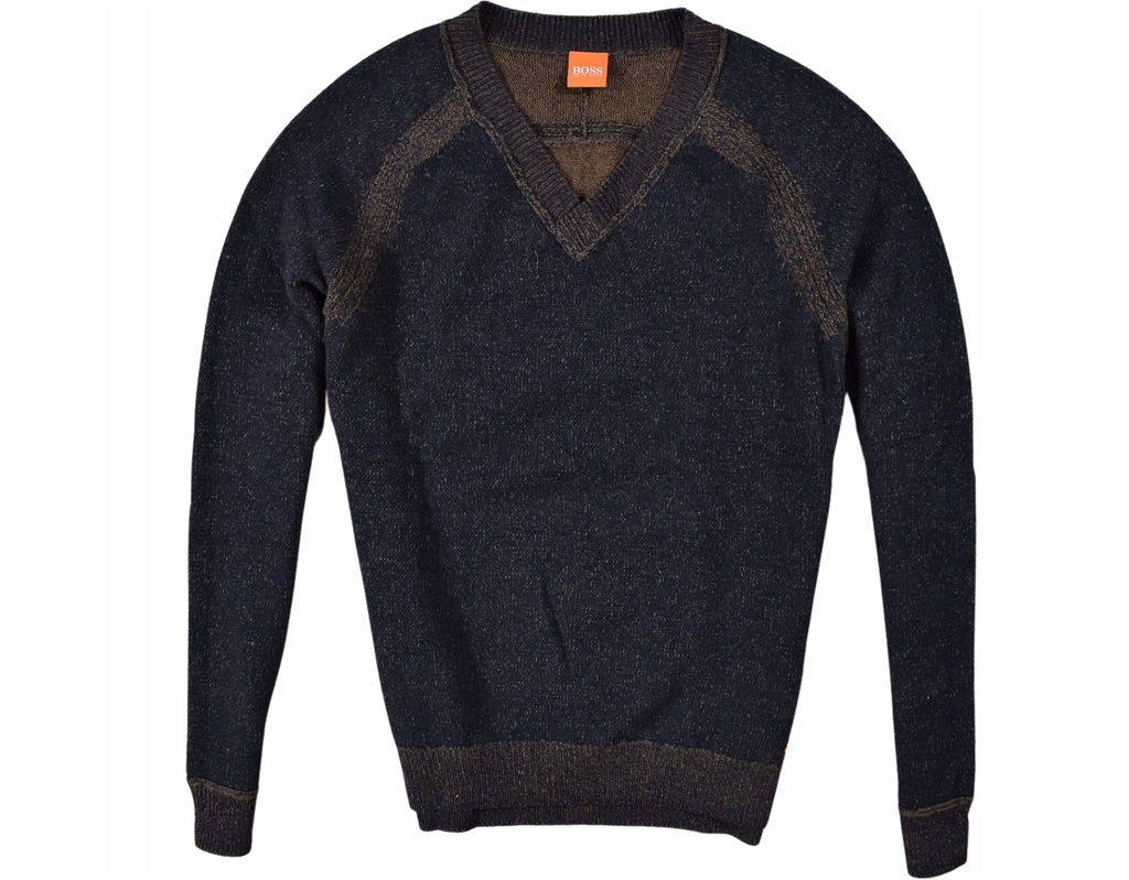 HUGO BOSS Sweter Męski V Neck Virgin Wool / M