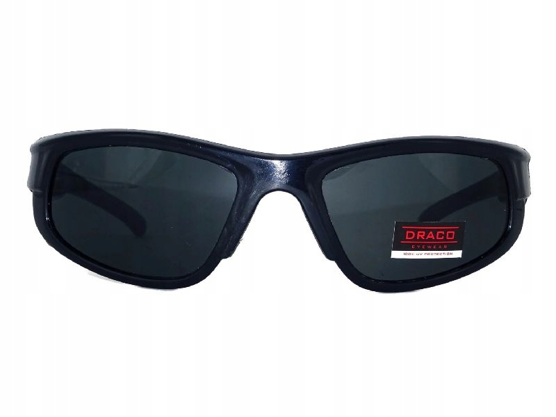 Słoneczne Okulary SPORTOWE czarne dla Dzieci UV400