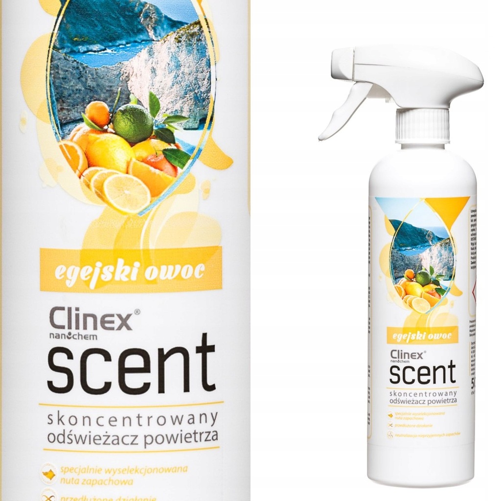 Skoncentrowany odświeżacz powietrza rozpylany na powierzchnie CLINEX Scent