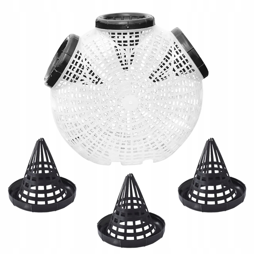 6pcs EEL Cage Lid Shrimp Traps Lid Crab Traps Portable Crawfish Minnow Fishing Net Lobster Dip Plastic Pot Crayfish