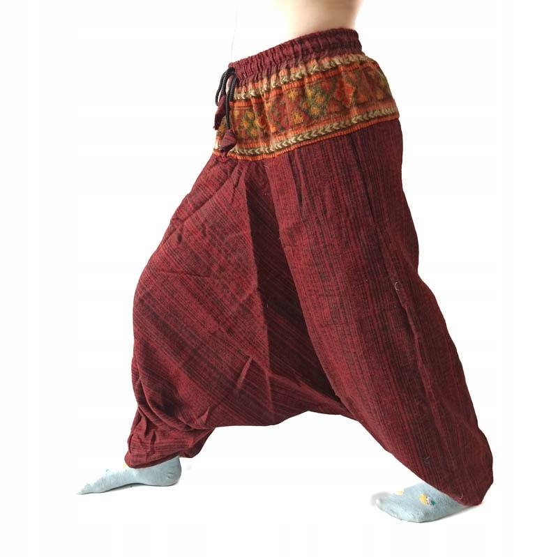 Szarawary spodnie ciepłe aztek alladynki Indie