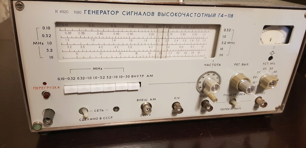 GENERATOR SYGNAŁOWY G4-118 ZSRR 0,1-30 MHz odzysk metali
