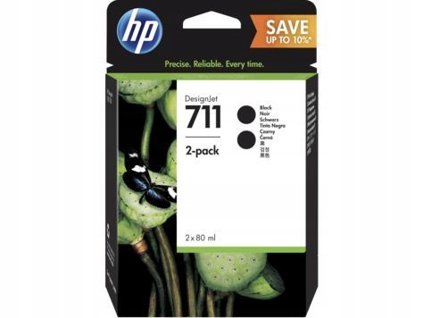 HP Atrament 711 2-pack, Black (P2V31A)