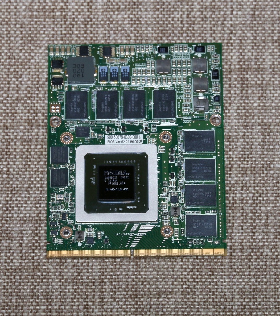 Karta graficzna nVidia Quadro FX 2800M uszkodzona
