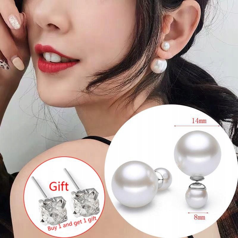 Natural Stone Stud Earrings For Women Silver