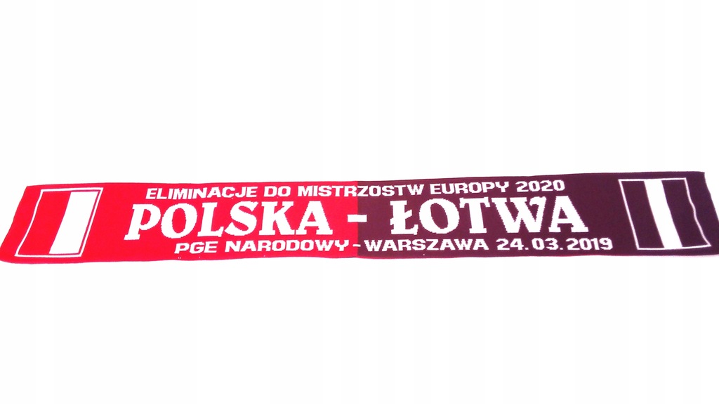 SZAL KIBICA - POLSKA-ŁOTWA DZIANY DWUSTRONNY .