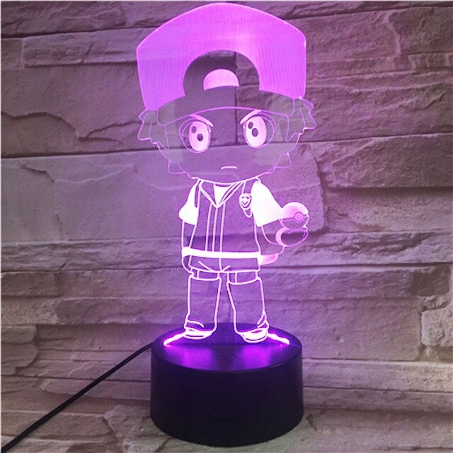 Oryginalna lampa Pokemon 3D Illusion LED lampka no
