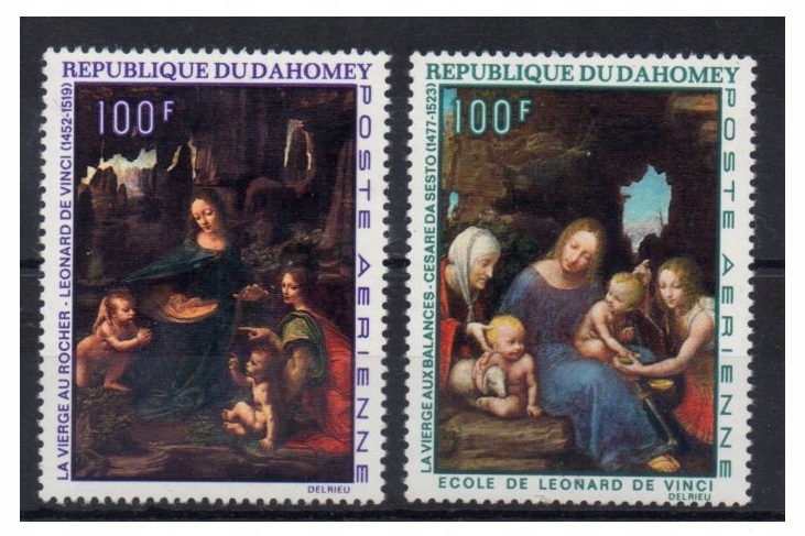 DAHOMEY MALARSTWO - znaczki pocztowe, zestaw.