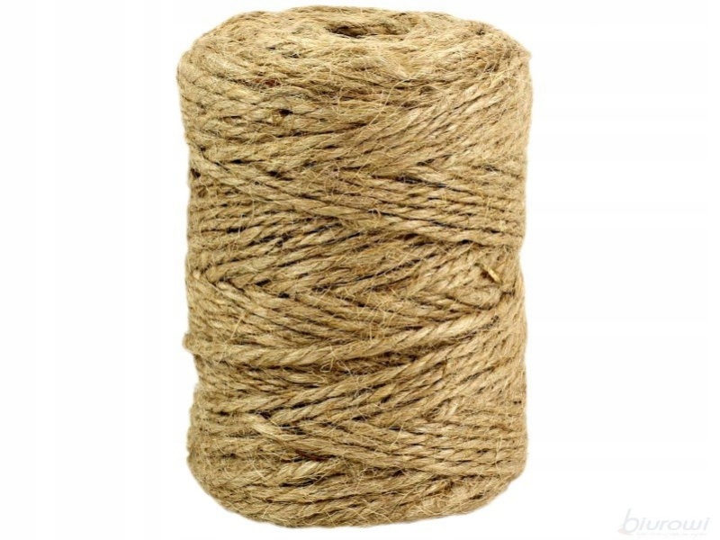 Materiałowy SZPAGAT Jutowy Do PAKOWANIA Opakowanie 0,5kg 250MB Linotech
