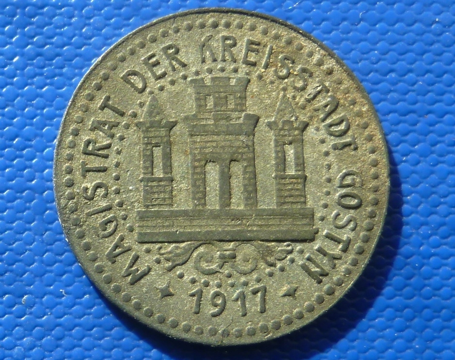 868. Gostyn -Gostyń 1917 r. 5 pfennig