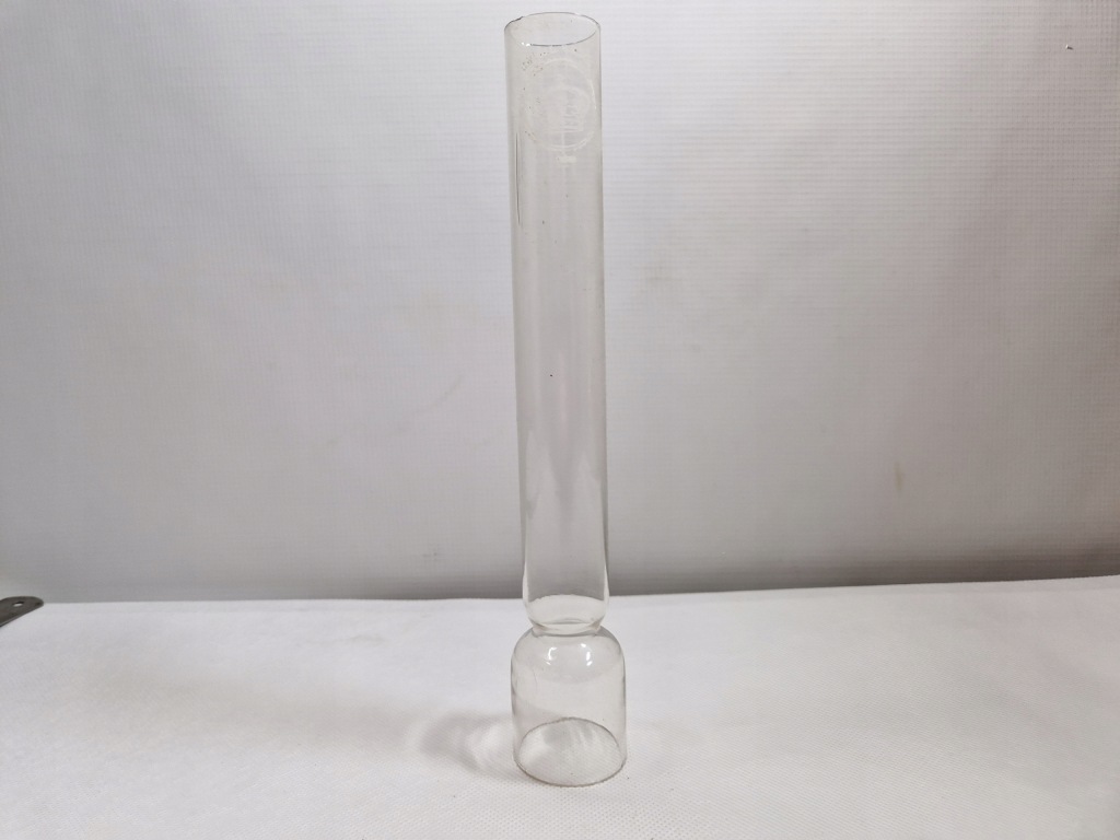 #21 CRISTAL RECUIT 12 STARY KLOSZ KOMINEK DO LAMPY NAFTOWE WYS.26MM ŚR.45MM