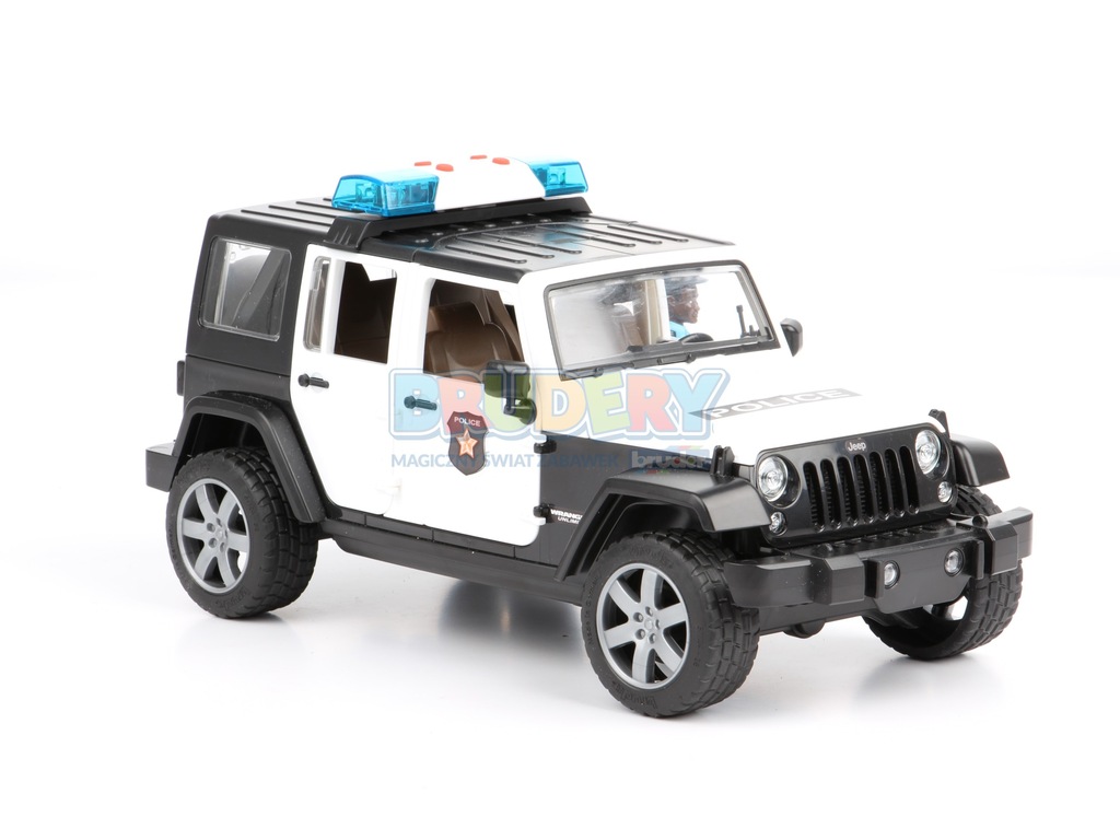 Bruder 02527 Jeep policja zabawka z figurką czarny