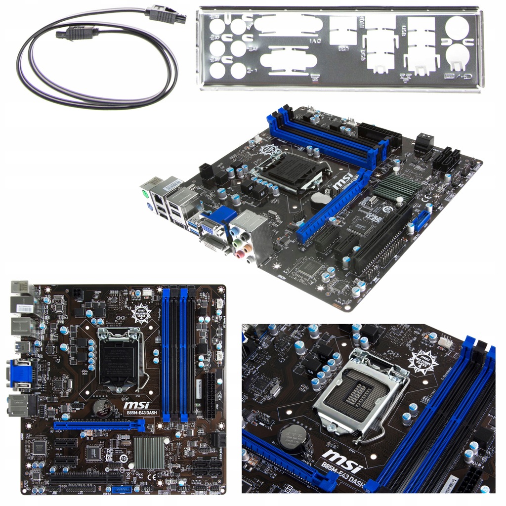 Płyta główna SOCKET 1150 INTEL MSI B85M-E43-DASH - 11885908944 ...