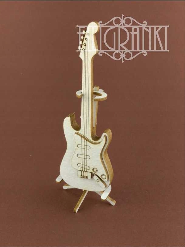 GITARA BASOWA na stojaku 3D tekturka 3D_GITARA_BAS