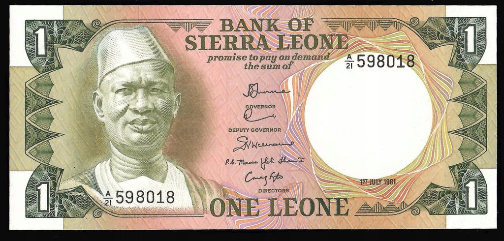 Sierra Leone - 1 leone 1981 (UNC)