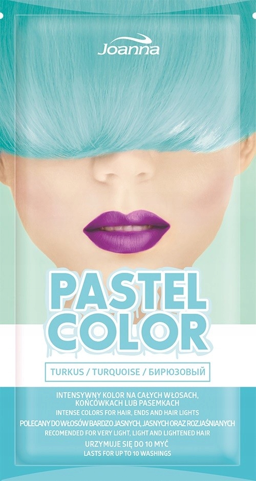 Joanna Pastel Color Szampon koloryzujący w saszetce - Turkus 35g