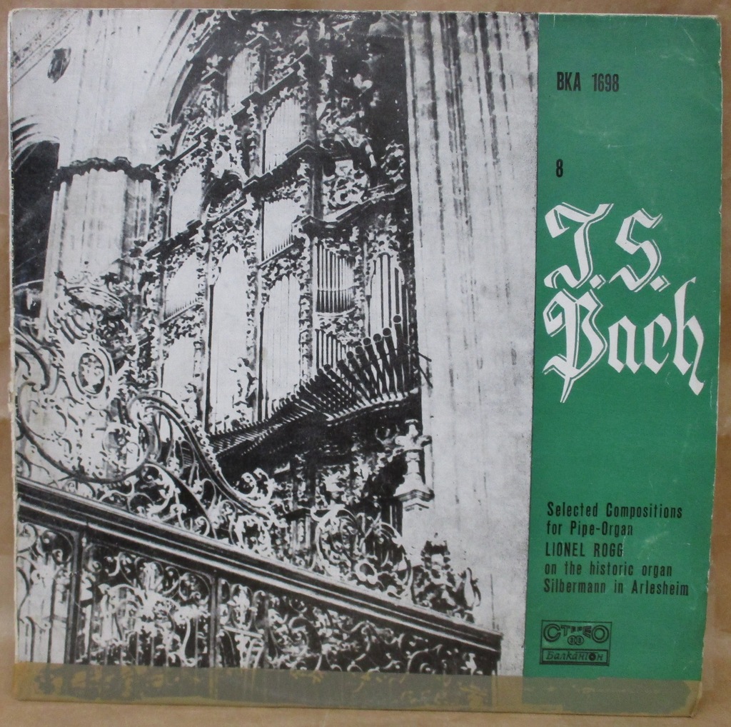 BACH SELECTED COMPOSITIONS FOR PIPE-ORGAN 8 LP EX