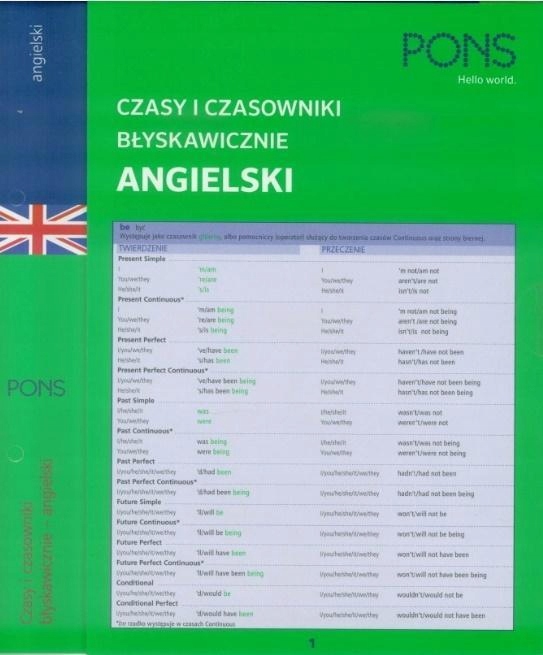 CZASY I CZASOWNIKI BŁYSKAWICZNIE. ANGIELSKI PONS