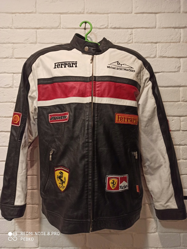 MĘSKA KURTKA EKO SKÓRA FERRARI MICHAEL SCHUMACHER SHELL OFFICIAL S