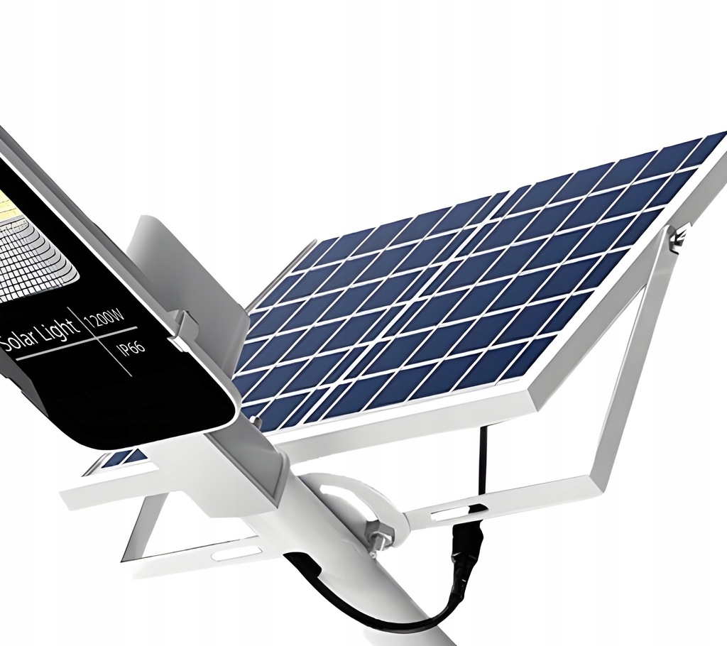 MOCNA LAMPA SOLARNA LED 1200W ULICZNA Z PILOTEM CZUJNIK ZMIERZCHU OGRODOWA