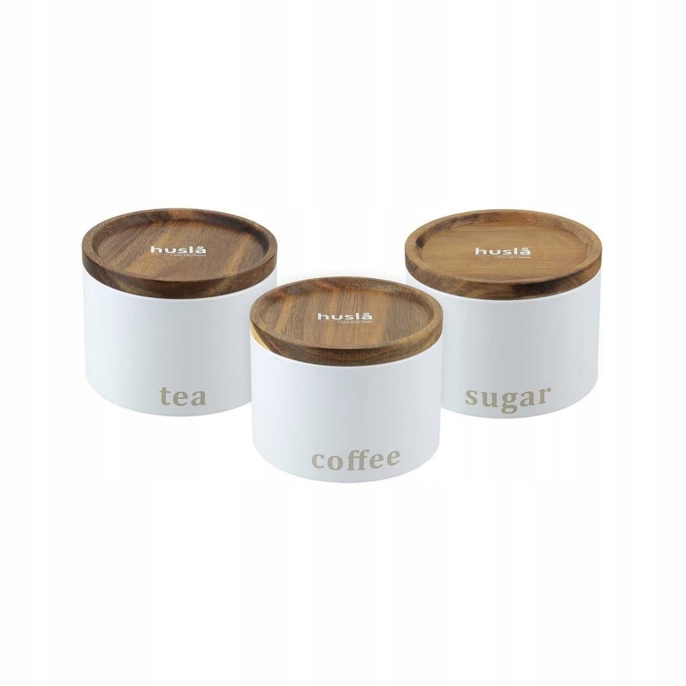 Przechowywanie żywności Husla zestaw pojemników kuchennych White 8824