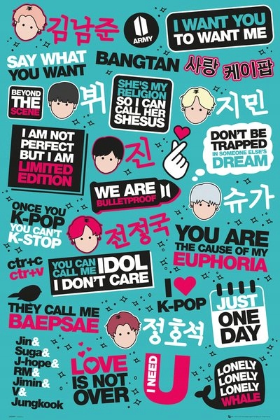 K-POP Infografika - plakat 61x91,5 cm