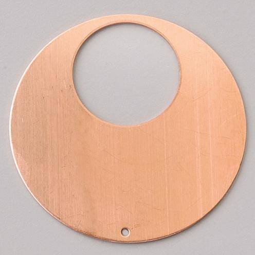 Metalowa zawieszka Efcolor - okrąg z dziurką 48 mm