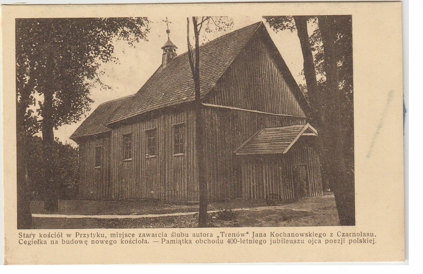 PRZYTYK - KOŚCIÓŁ,ŚLUB JANA KOCHANOWSKIEGO 1930