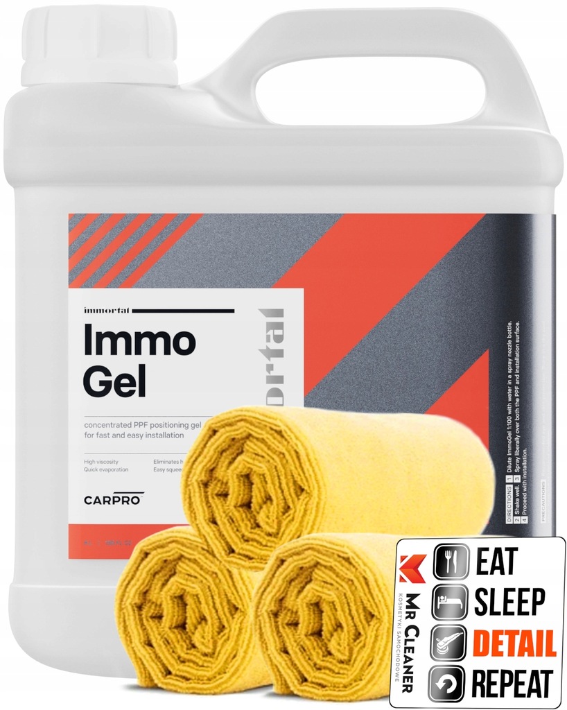CarPro ImmoGel Żel Aplikacji Folii Bezbarwnych 4L