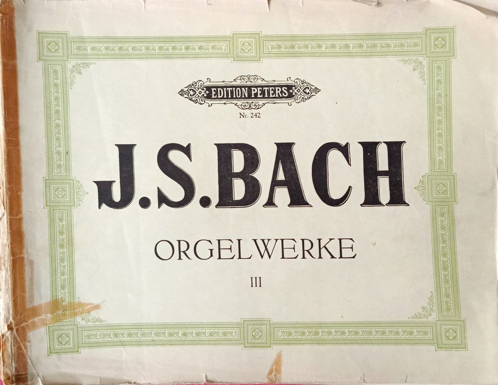 J.S. Bach, Orgelwerke III Nuty