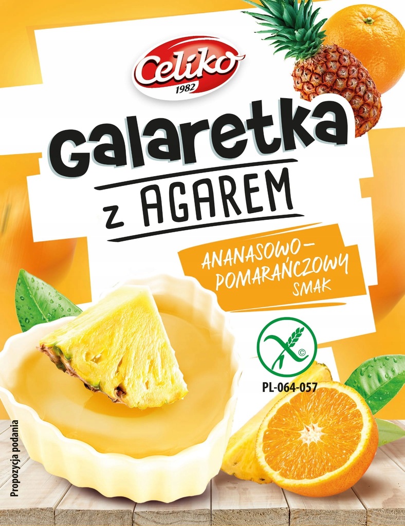 GALARETKA Z AGAREM ANANAS POMARAŃCZA BEZGLUTENOWA