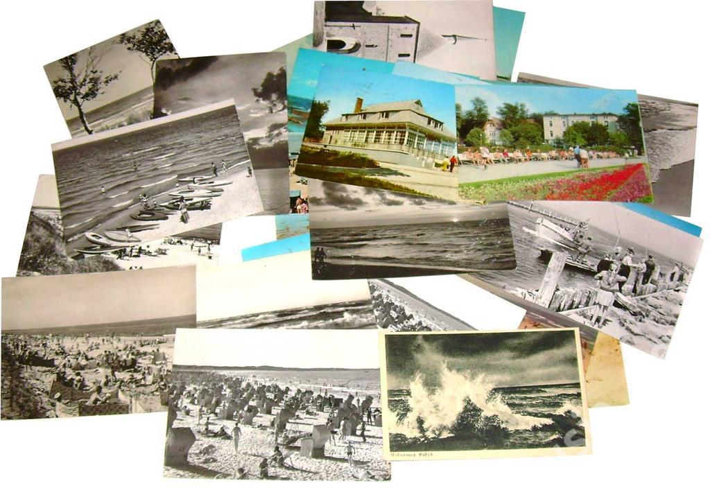 30 pocztówek, Bałtyk, plaża, lata od 50-90