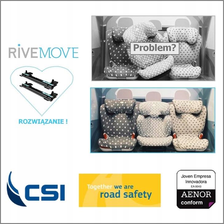 2x RiveMove adapter do ISOFIX - 3 foteliki w aucie