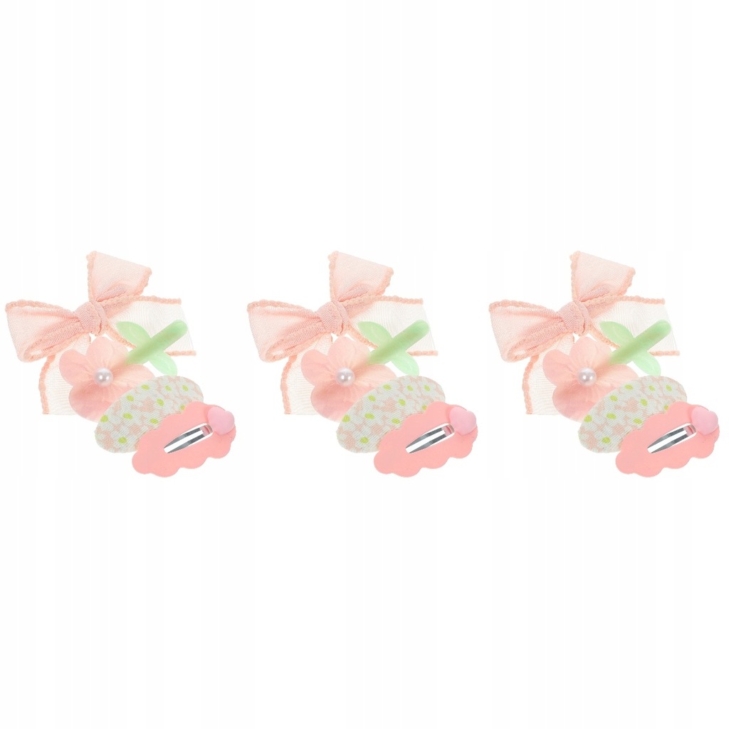 Hair Clip Accessories Accessory Women Bow 3 Sets