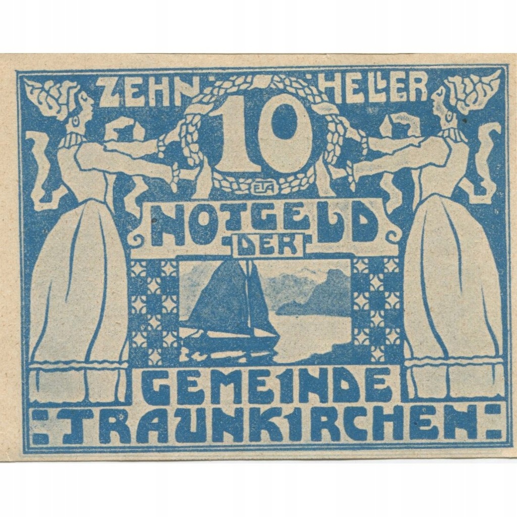 Banknot, Austria, Traunkirchen, 10 Heller, mer, 19