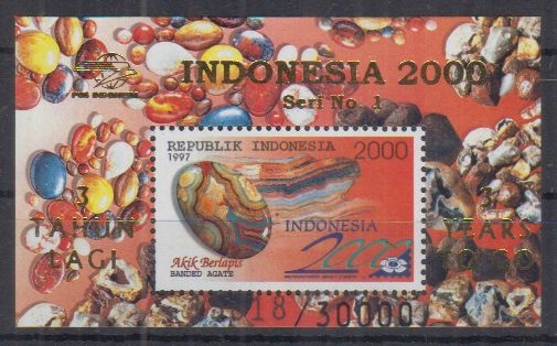 D81. Indonezja MNH 1997 Flora - Minerały