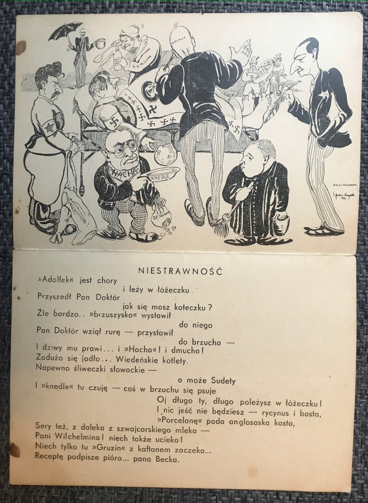 Polska, Hitler, Rogalski, karykatura, przed 1934