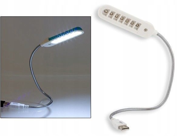 LAMPKA DIODA 7 LED DO NOTEBOKA USB LAPTOPA PC